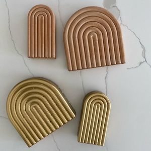 Rainbow Arch Bookends - Gold